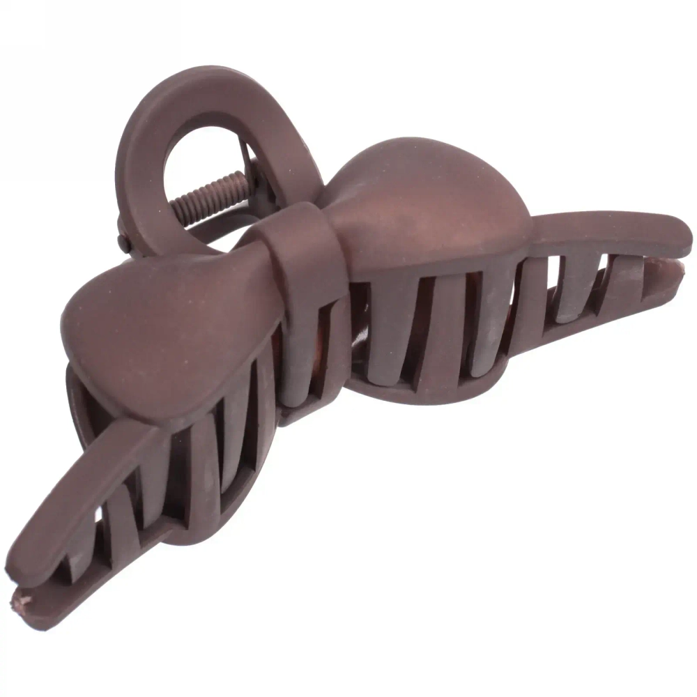 Заколка-краб для волос на блистере «Style Matte», бантик, микс 6 цветов, 11см