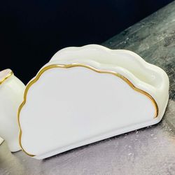 Lenardi 205-584 Салфетница MAGNOLIA GOLD в под.уп.(х72)Фарфор