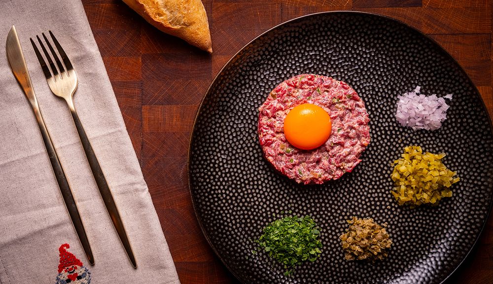 Набор обеденных тарелок Dots, Ø26 см, черные, 2 шт.