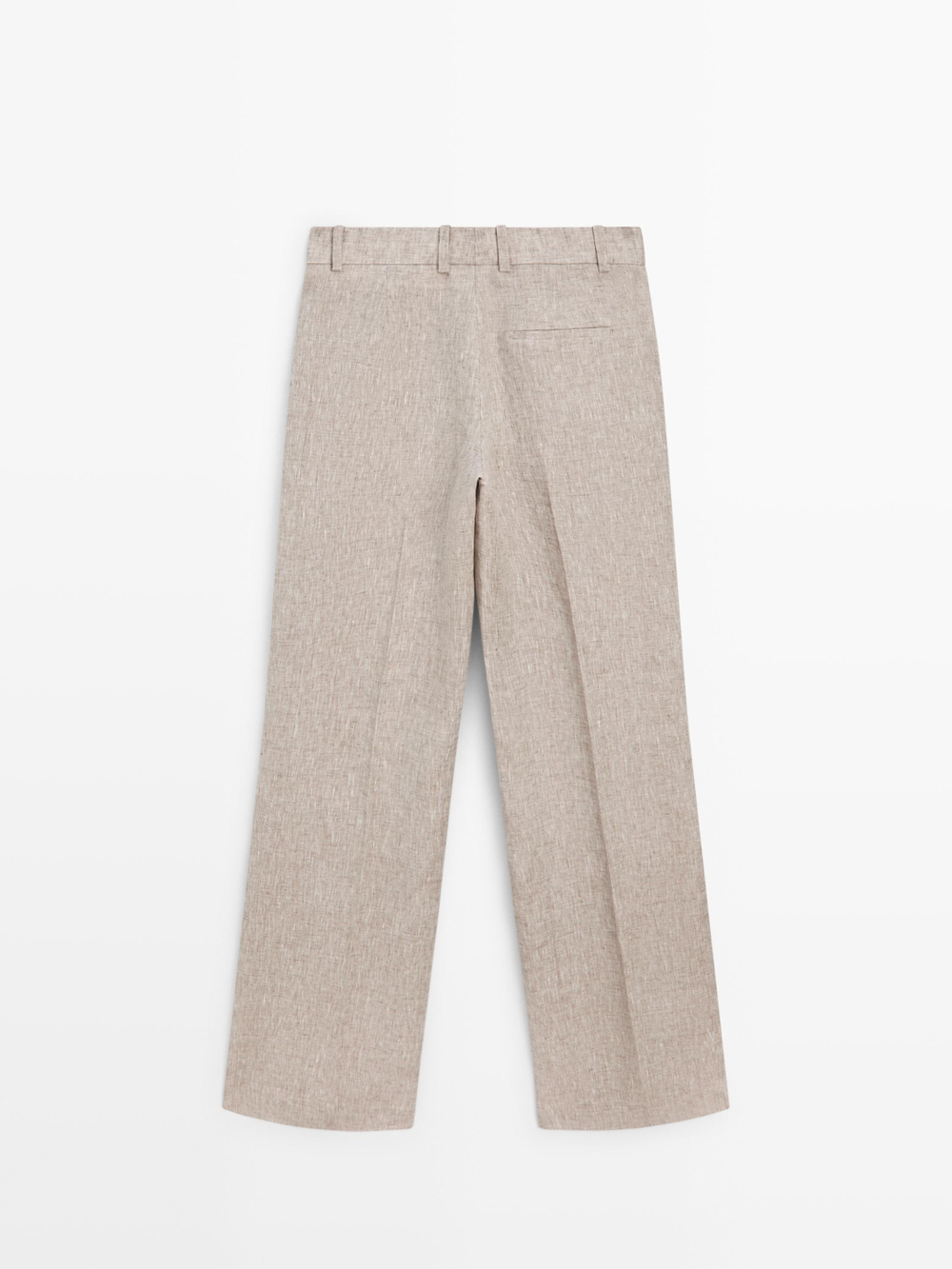 Massimo Dutti Брюки из льна, бежевый