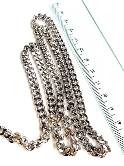 0463-6 Цепь плоская, 6мм, родий