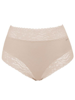 Высокие трусики-слипы с кружевной отделкой Soft lace (Размер: L) (Цвет: телесный)