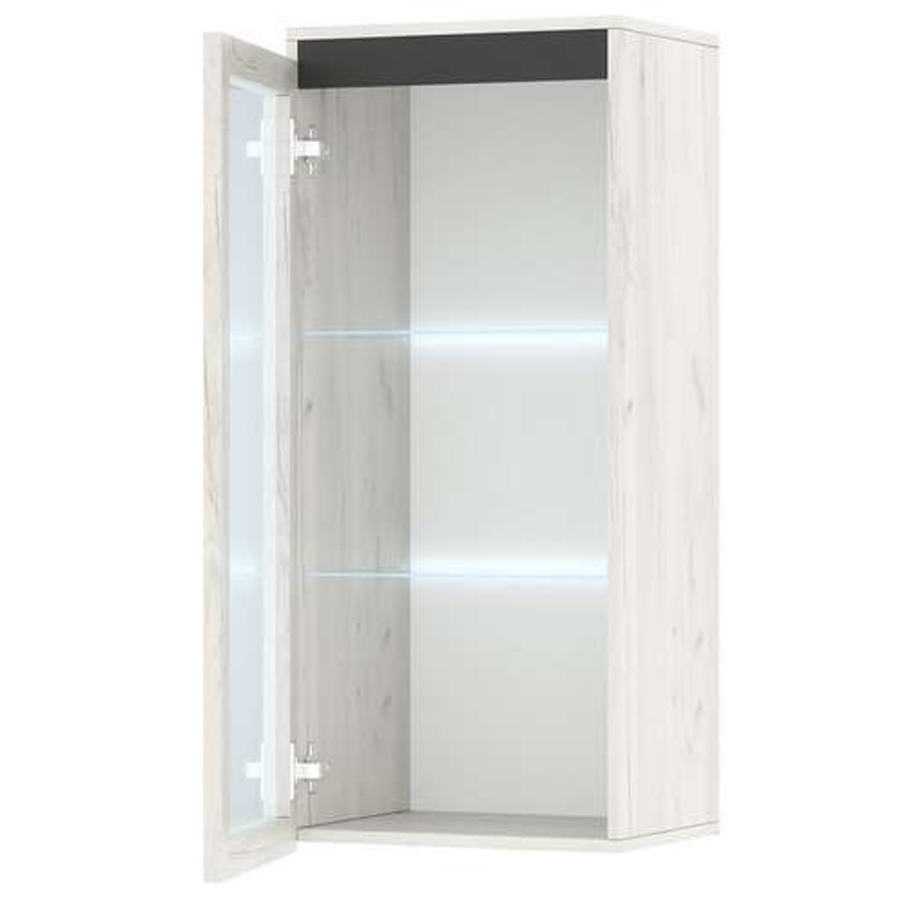 Пенал навесной 1В "ГРЕТТА" Дуб Крафт белый - Антрацит