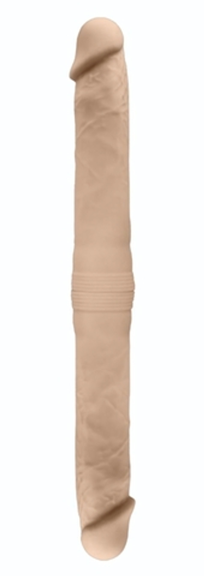 Телесный двусторонний фаллоимитатор Model 1 Double Dong M - 42,5 см. (Цвет: телесный)