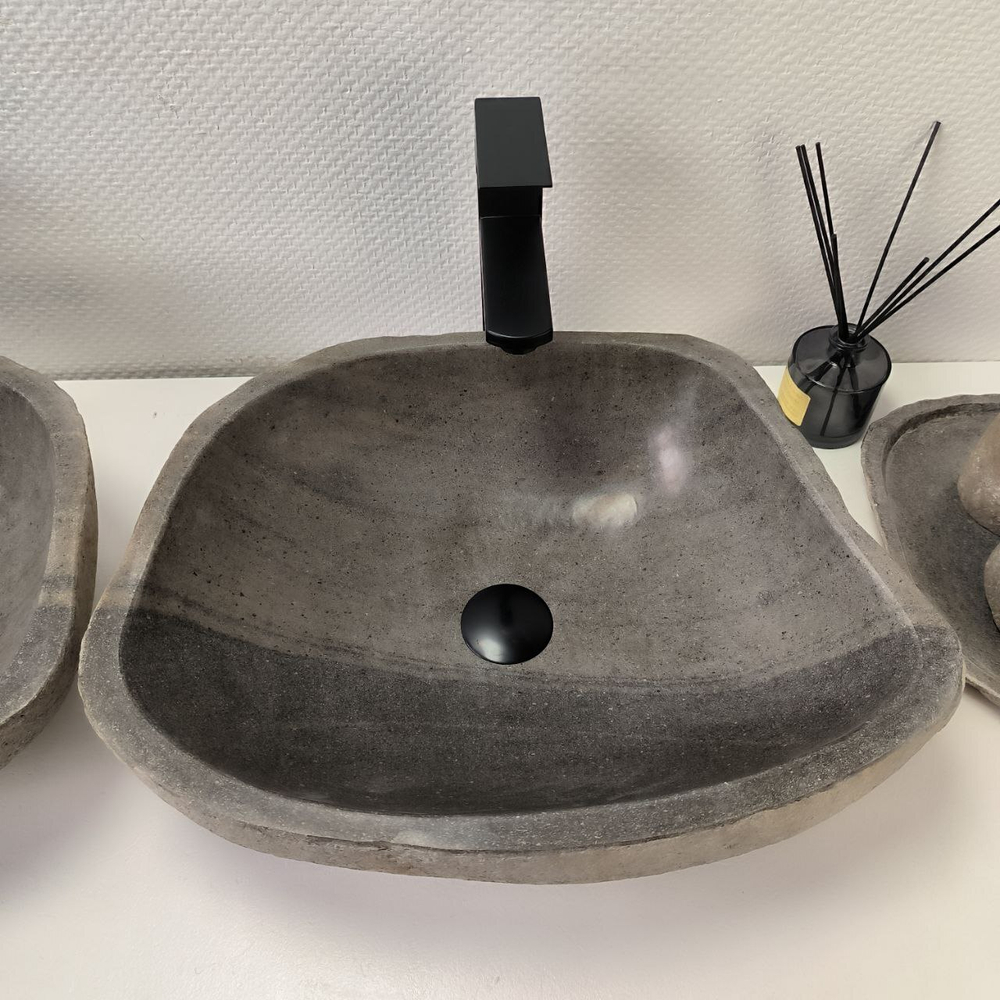 Раковина из речного камня ПАРА! RS-63826 48*38*15 2шт 0126