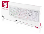 Клавиатура проводная SmartBuy ONE 333 USB мультимедийная с подсветкой  (белый) (SBK-333U-W)