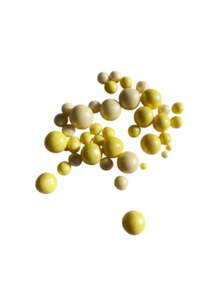 Посыпка "Драже из глазури" (жемчуг желтый/серебро) 50г