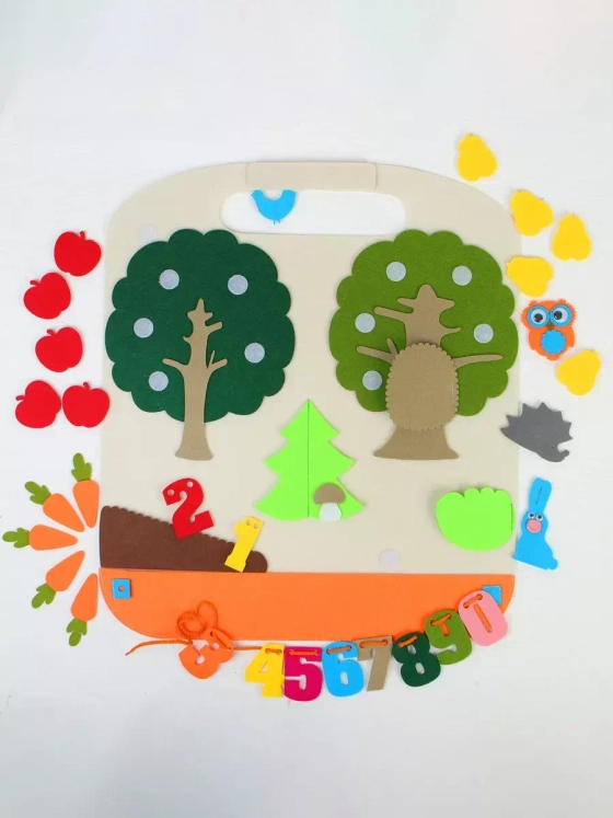 Дорожный коврик Лес из фетра Ф002