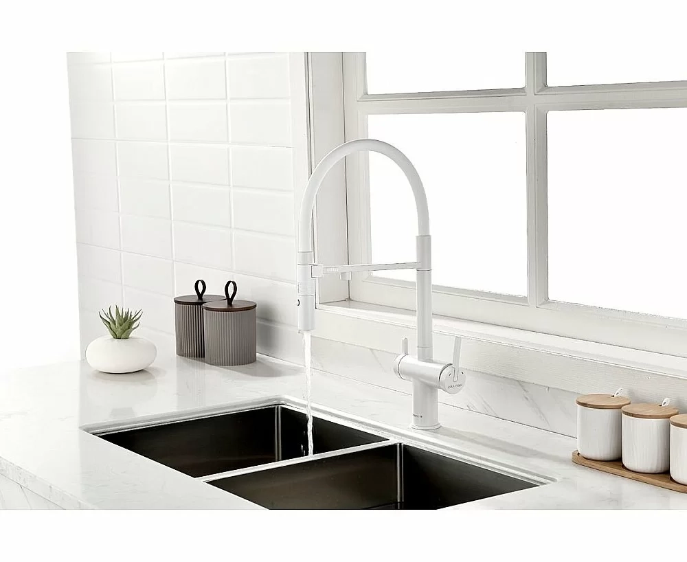 Смеситель для кухни Paulmark Gravity Gr213888-WH белый матовый