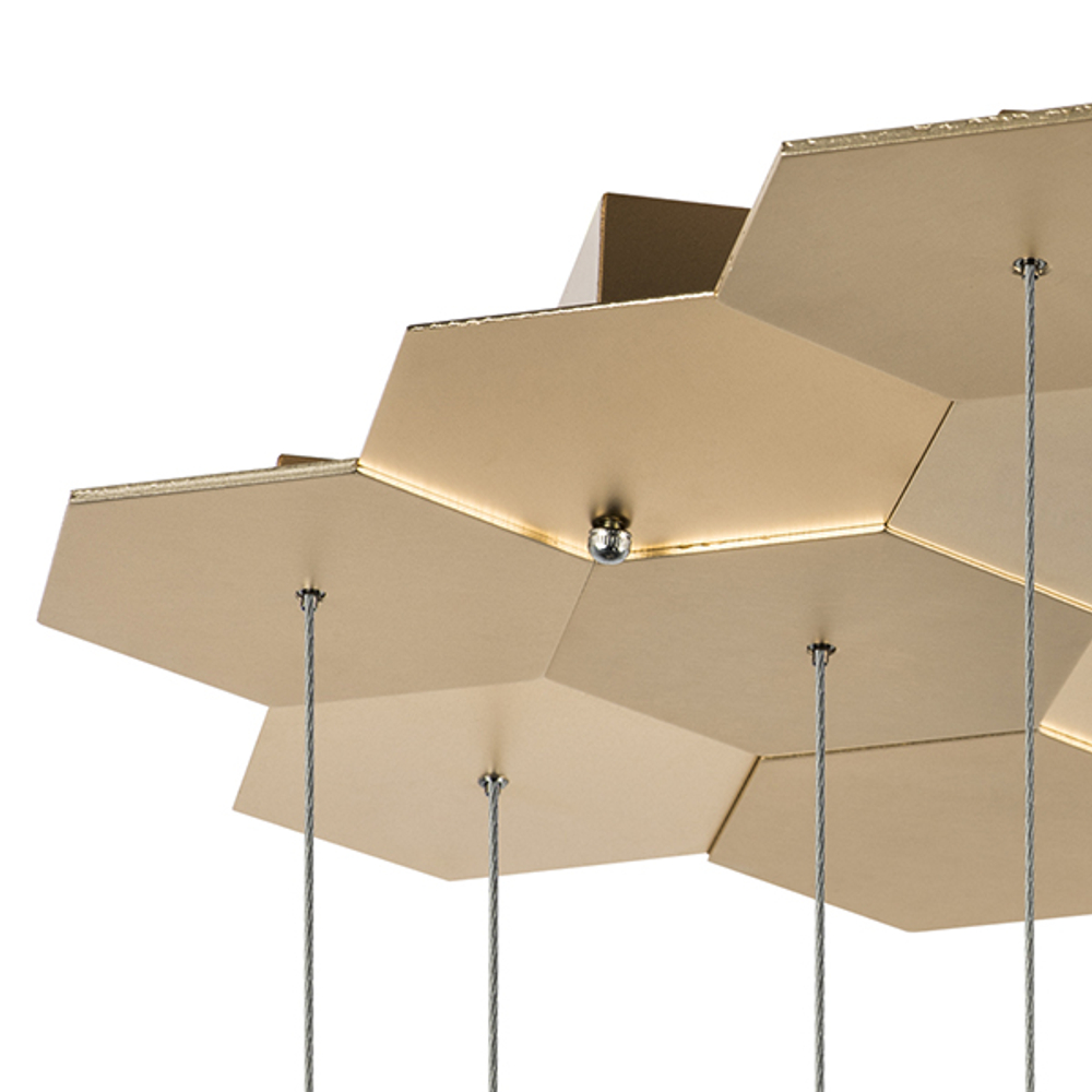 750221 Люстра подвесная FAVO LED-60W 2880LM ЗОЛОТО 3000K