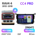 Teyes CC4 Pro 9" для Toyota RAV4 2012-2018 (прав)