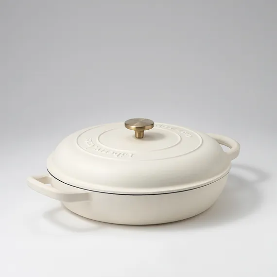 Сотейник с крышкой из коллекции "Шеффилд", D30 см, молочный