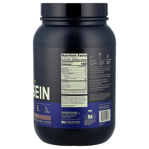 Optimum Nutrition, Gold Standard® 100% Casein, со вкусом шоколада, 850 г (1,87 фунта)
