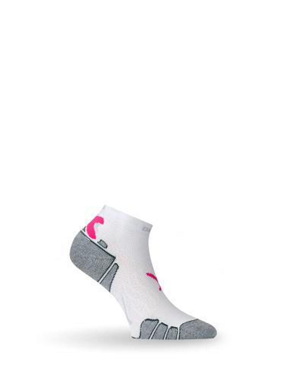Носки Lasting RUN 004, microfiber+polypropylene, белый с пурпурной полоской, размер L, RUN004L