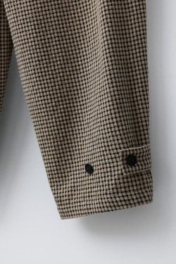 ZARA БРЮКИ BAGGY В КЛЕТКУ ВИШИ, СВЕТЛЫЙ ЭКРЮ