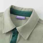 Рубашка Ymkashix Velvet Button темно-песочный / изумрудный