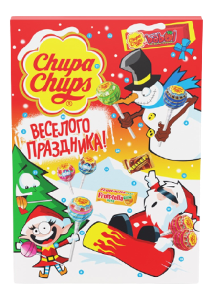 Набор новогодний Chupa Chups календарь Адвент-календарь новогодний