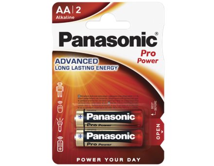 Батарейки Panasonic Pro Power AA щелочные 2 шт