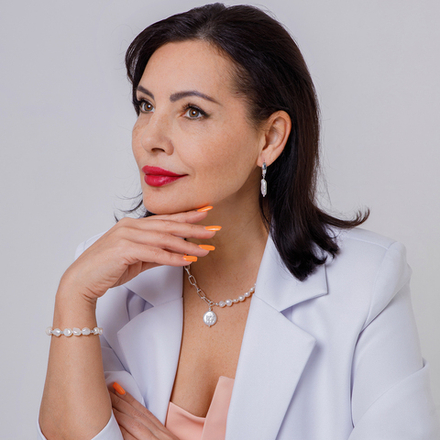 Колье Fiore Luna Pearle Half Togl BL4505 S