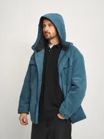 Куртка FOS с диагональными карманами аквамариновая