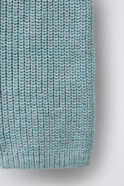 ZARA ТРИКОТАЖНЫЙ КОМБИНЕЗОН НА БРЕТЕЛЯХ, ЗЕЛЕНОВАТО-СИНИЙ