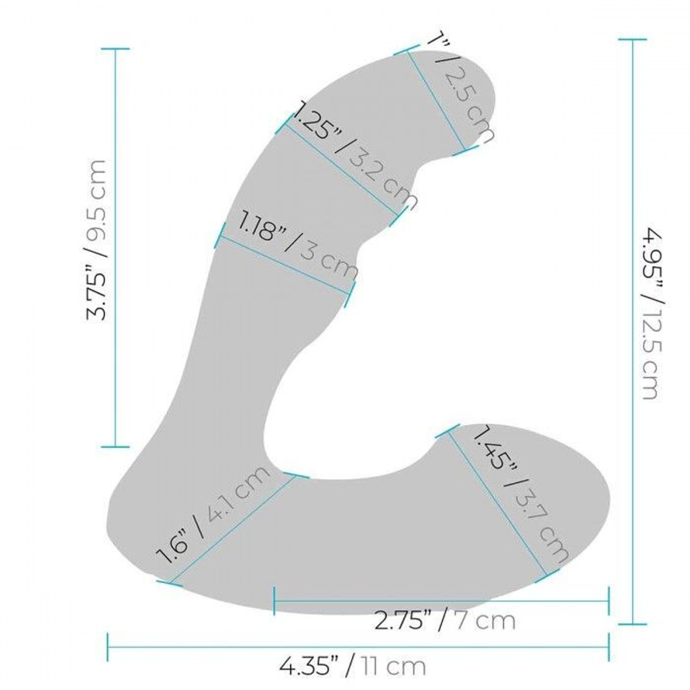 Черный массажер простаты Prober с двойной вибрацией (Цвет: черный)