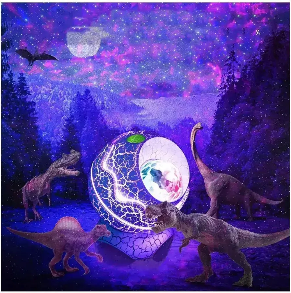 Ночник проектор Яйцо динозавра белый / Ночник проектор звездного неба / Яйцо дракона