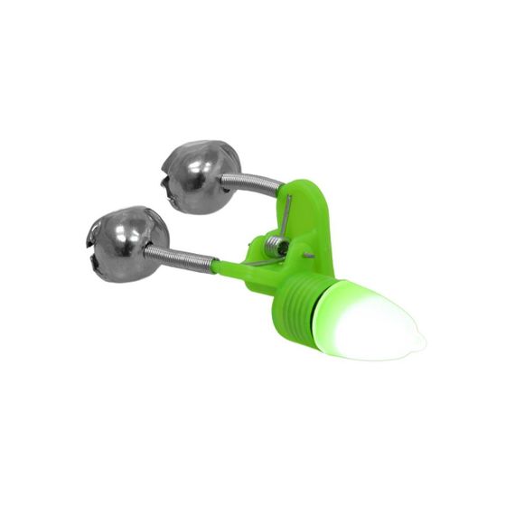 Бубенчик двойной  с пластик. прищепкой и светлячком Helios (HS-XC-LD006-S)