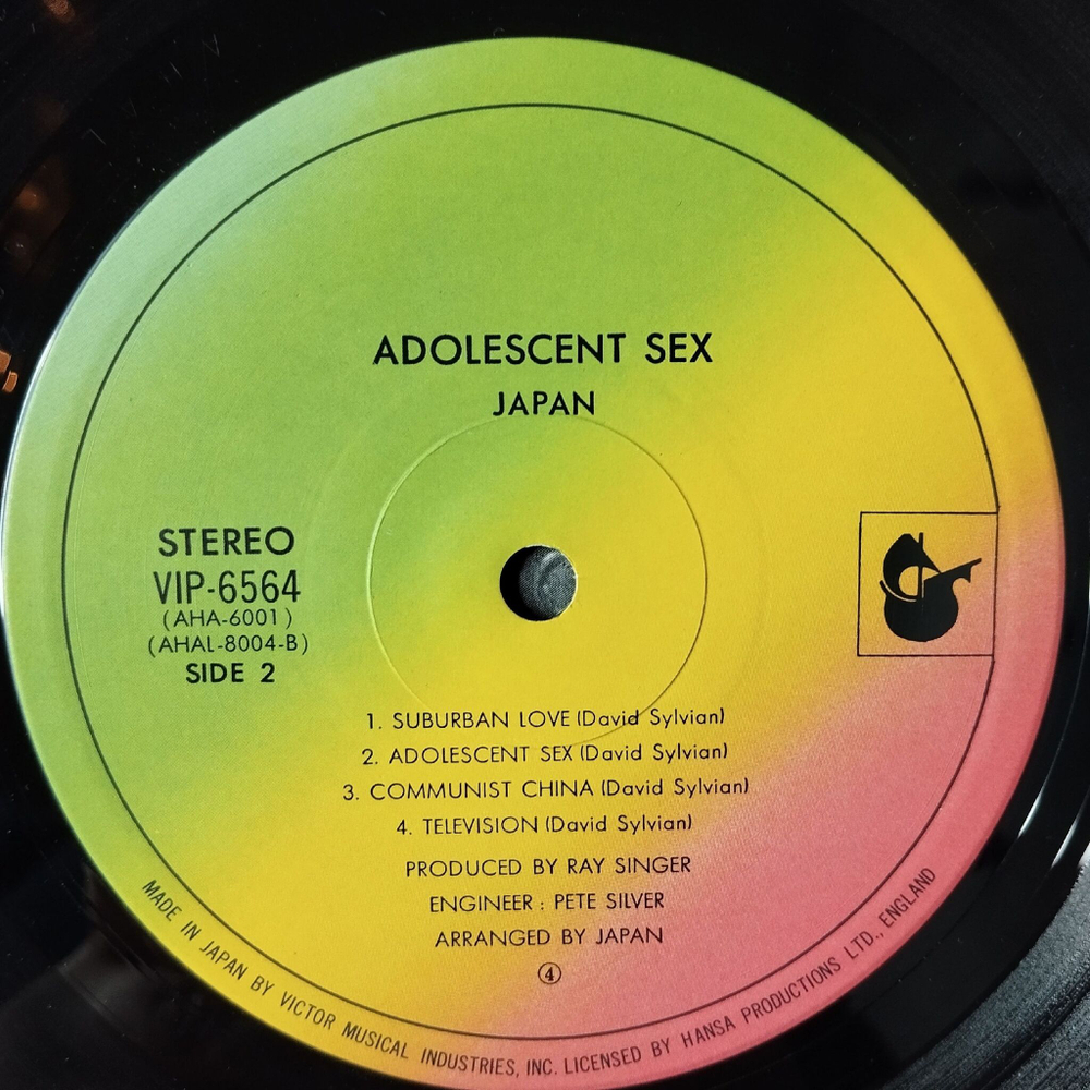 Винтажная виниловая пластинка LP Japan Adolescent Sex (Japan 1978) (Obi) Transmission