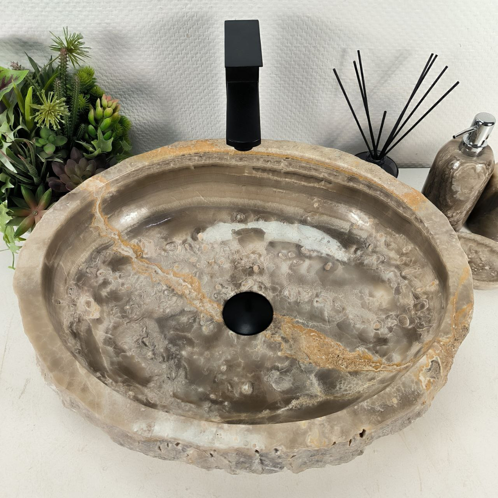 Раковина из оникса Erozy Grey EO-64610 52*42*15 0156
