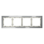 Рамка стеклянная VOLTUM S70 на 4 поста, (сталь, стекло)