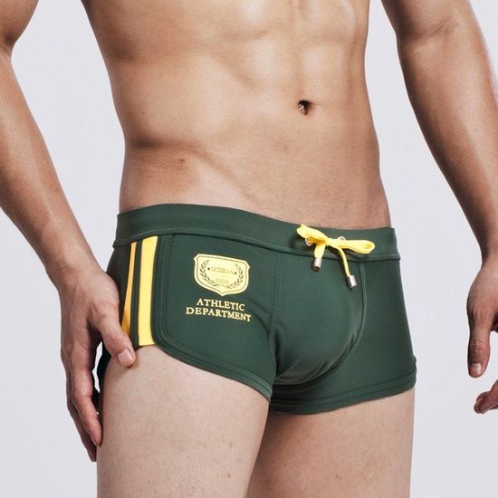 Мужские плавки хипсы зеленые Seobean Green Athletic Hip Boxer