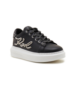 Кожаные кроссовки kapri signia Karl Lagerfeld - черный(KL62510G)