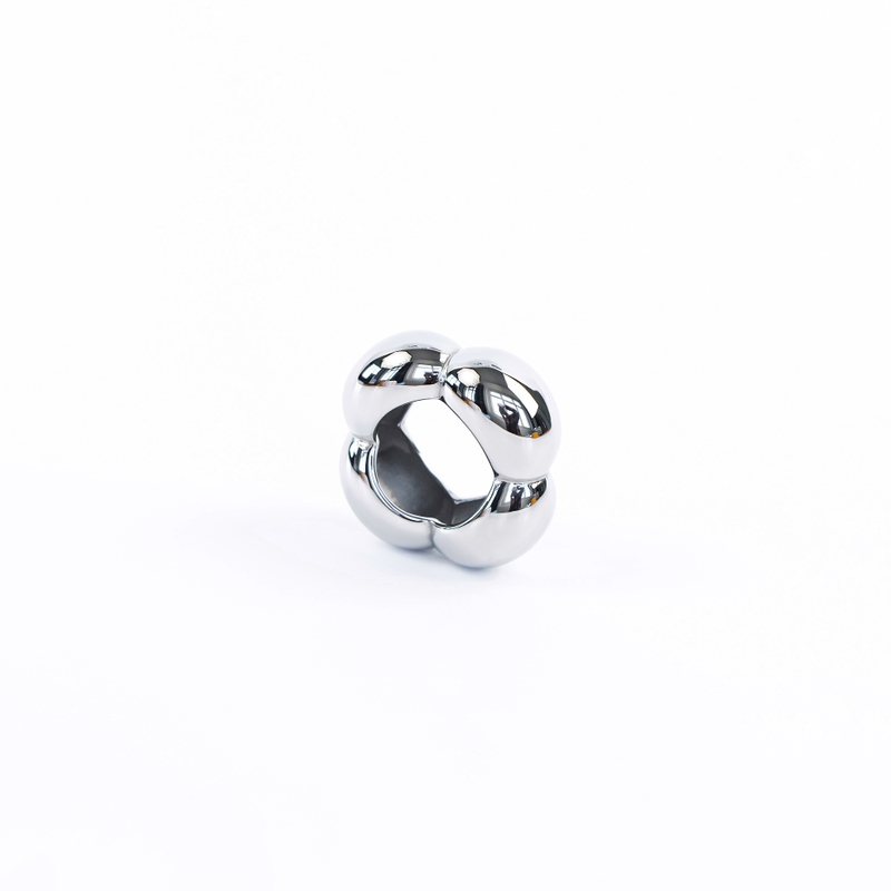 Объемное кольцо silver