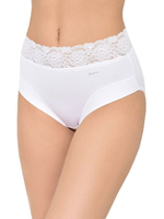 Высокие трусики +size с широким кружевным поясом Dolce Cinture (Размер: XXL) (Цвет: телесный)