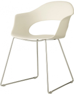 Кресло пластиковое Scab Design Lady B sledge frame, хром, лен