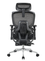 Кресло офисное TopChairs Prodigy с оттоманкой черный