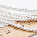 Жемчуг Микро круглый бусины, размер около 3,5-3,8 мм, цена за отрезок 17 см (1/2 нити)