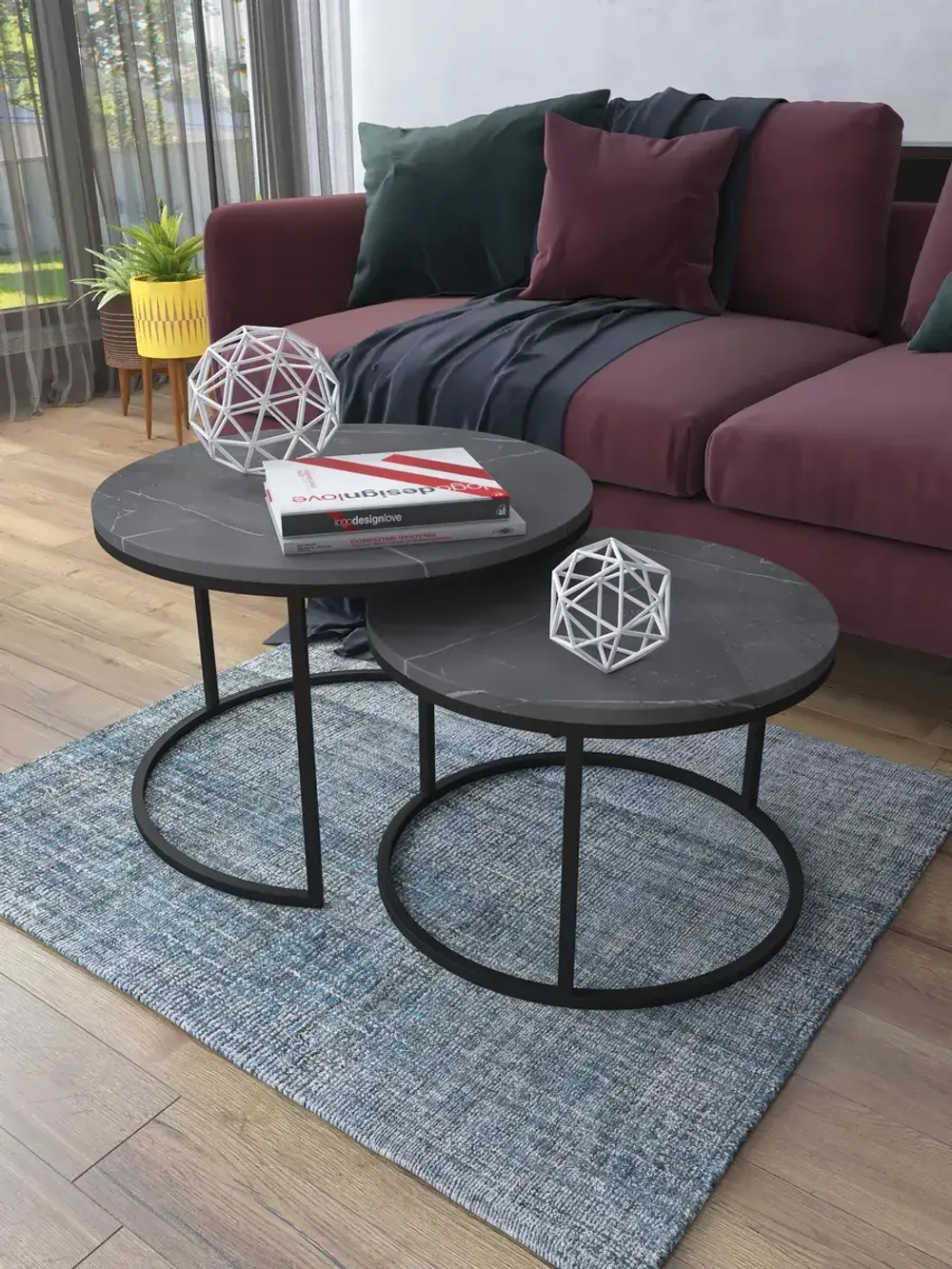 Комплект журнальных столов Акцент - ЧСЧ - МДФ в ПВХ