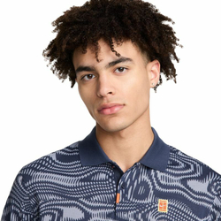 Теннисное поло Nike Polo Dri-Fit Heritage Printed - thunder blue/ashen slate