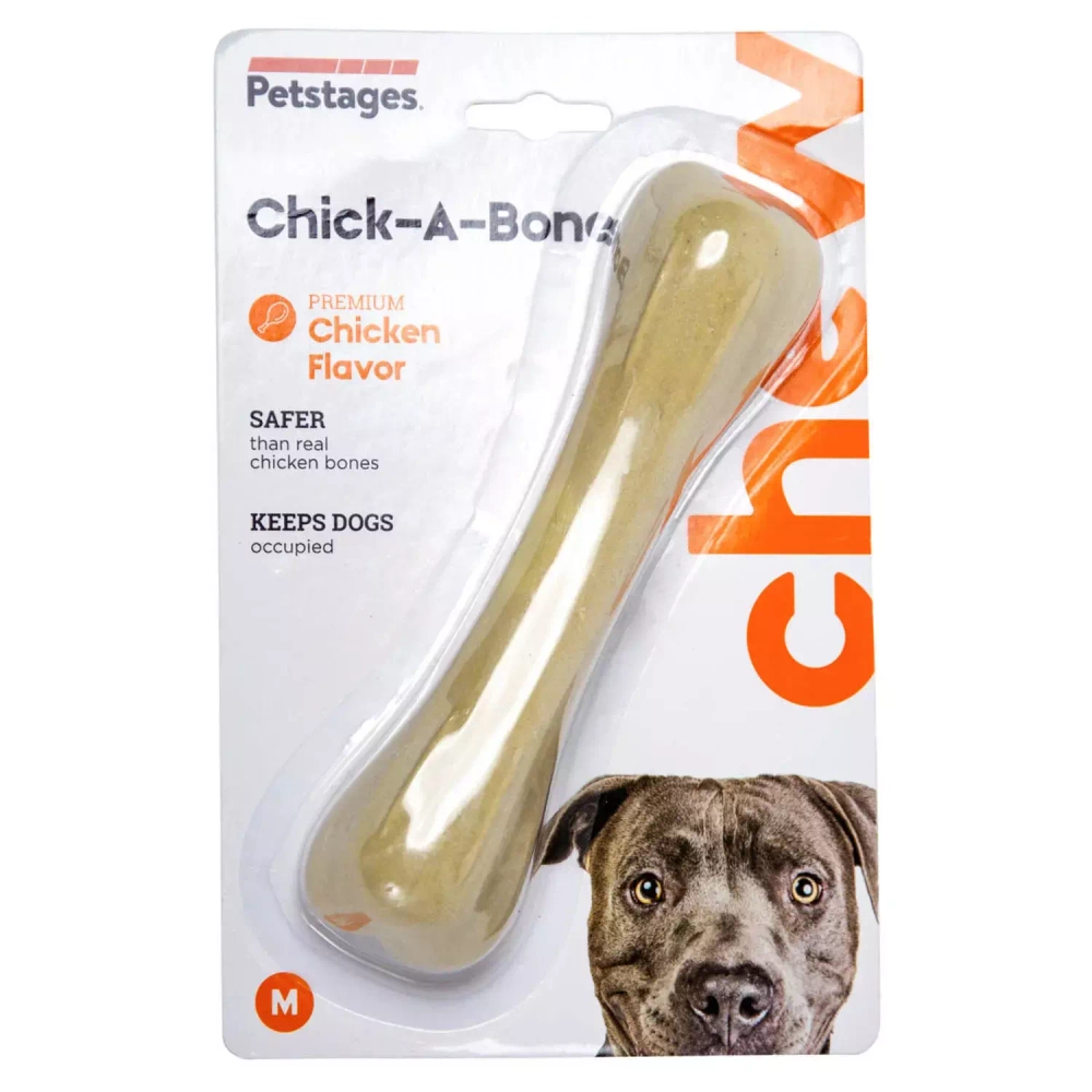 Petstages Игрушка для собак Chick-A-Bone косточка с ароматом курицы средняя М