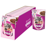 Влажный корм Whiskas для котят, рагу с ягненком, 28 шт x 75 г