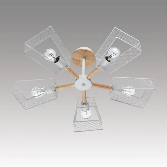 8246/5C COUNTY LN25 000 белый, металл/дерево Люстра потолочная Е27 5*60W 220V IRMA