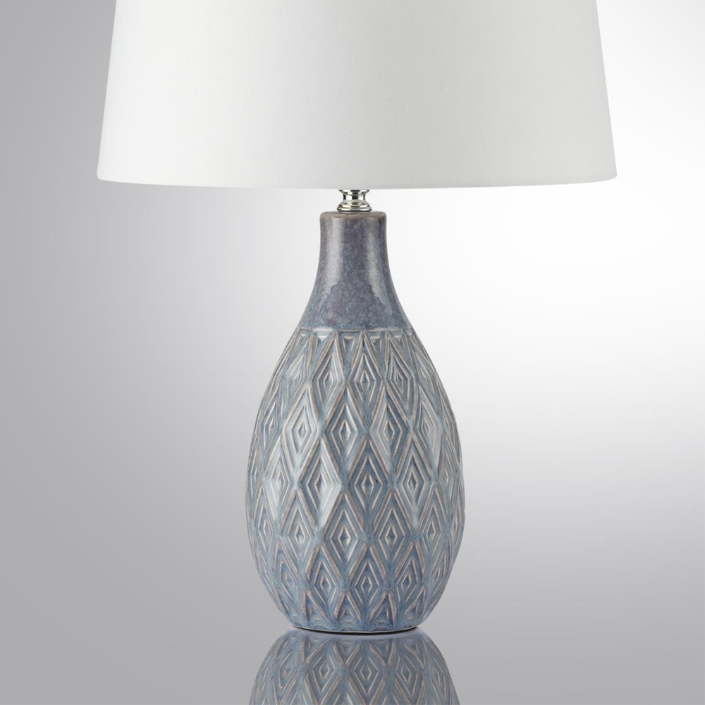 8138/1T MODERNI LN25 000 серый/белый, керамика/текстиль Настольная лампа Е27 1*60W 220V YARA