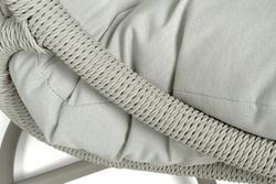 "Севилья" кресло-кокон из искусственного ротанга, цвет светло-серый