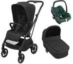 Детская коляска Maxi-Cosi Leona² Oria 3 в 1 с автокреслом CabrioFix Essential green 1204390110 Twillic Black/1507672111 Essential Black