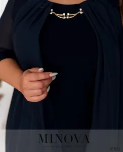 Платье 15-02-темно-синий Minova