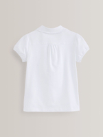 Футболка с воротником для девочки Next C69-805, Белый