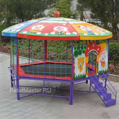 Батутная арена «Весёлый домик», диаметр 10 фт 4x3x2,5 м