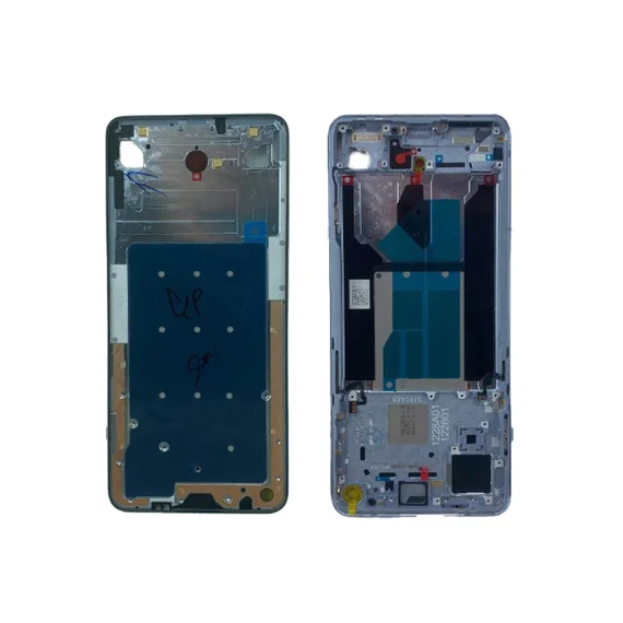 Средняя часть корпуса (рамка) для OnePlus 9RT Cеребристая (Hacker Silver)